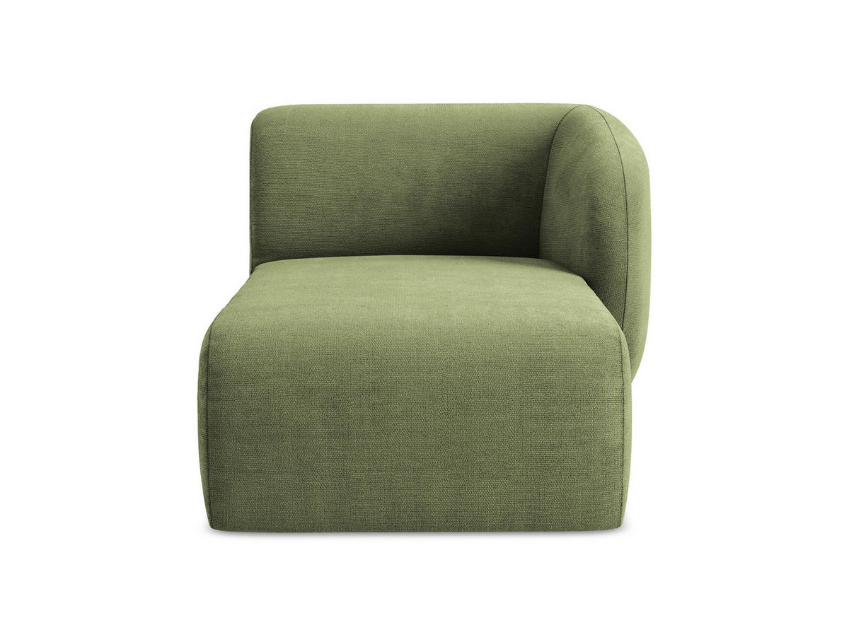 SOFAELEMENT Rechts Chenille Stoff Grün - Schwarz/Grün, Holzwerkstoff/Kunststoff (91/75/166cm) - Makamii