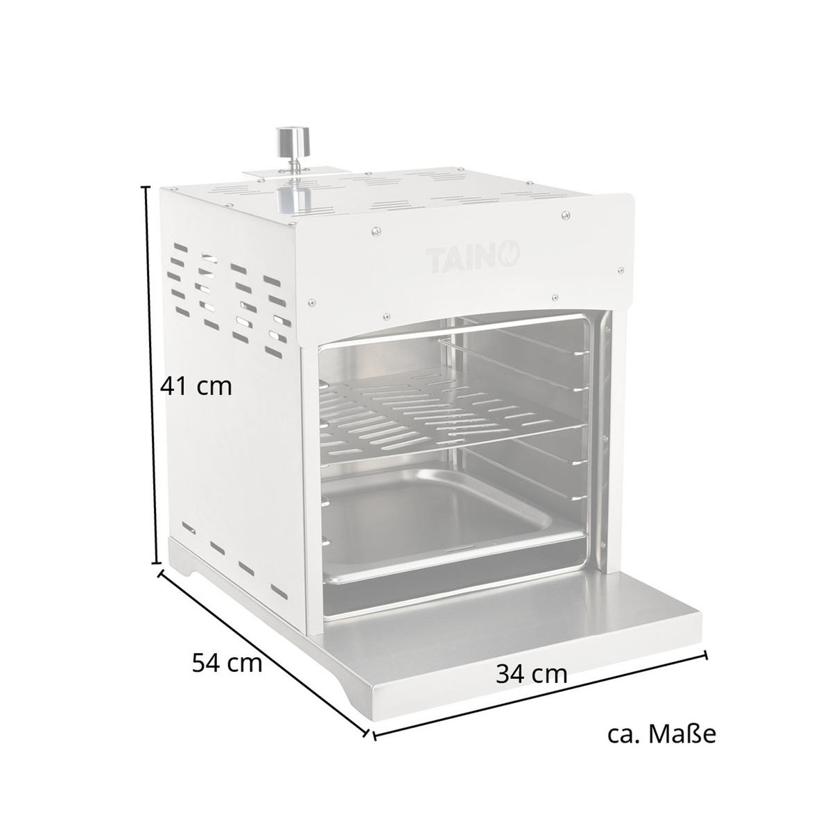 OBERHITZEGRILL XXL - Silberfarben, Metall (34/41/54cm) - TAINO