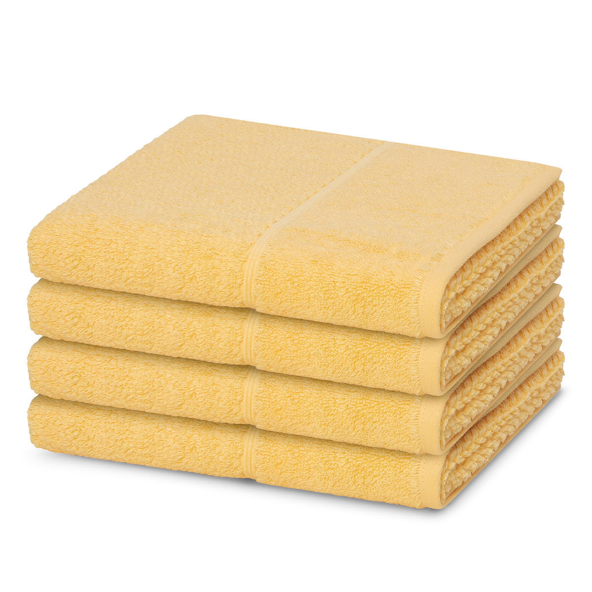 HANDTUCH Pearl 4er-Set - Gelb, Textil (50/100cm) - MÖVE