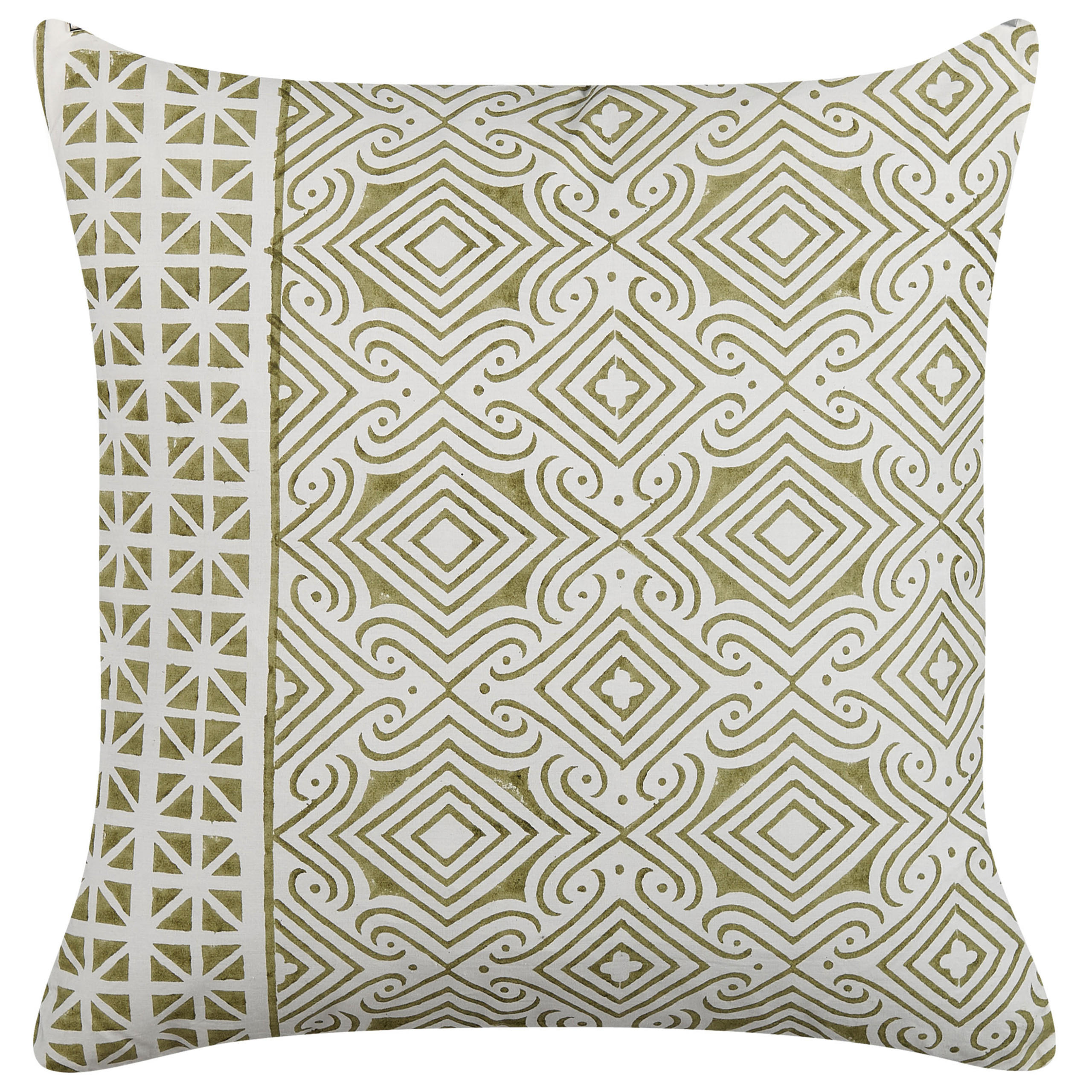 DEKOKISSEN Hellgrün 45/45 cm Larics - Hellgrün, Naturmaterialen/Textil (45/45cm) - Beliani