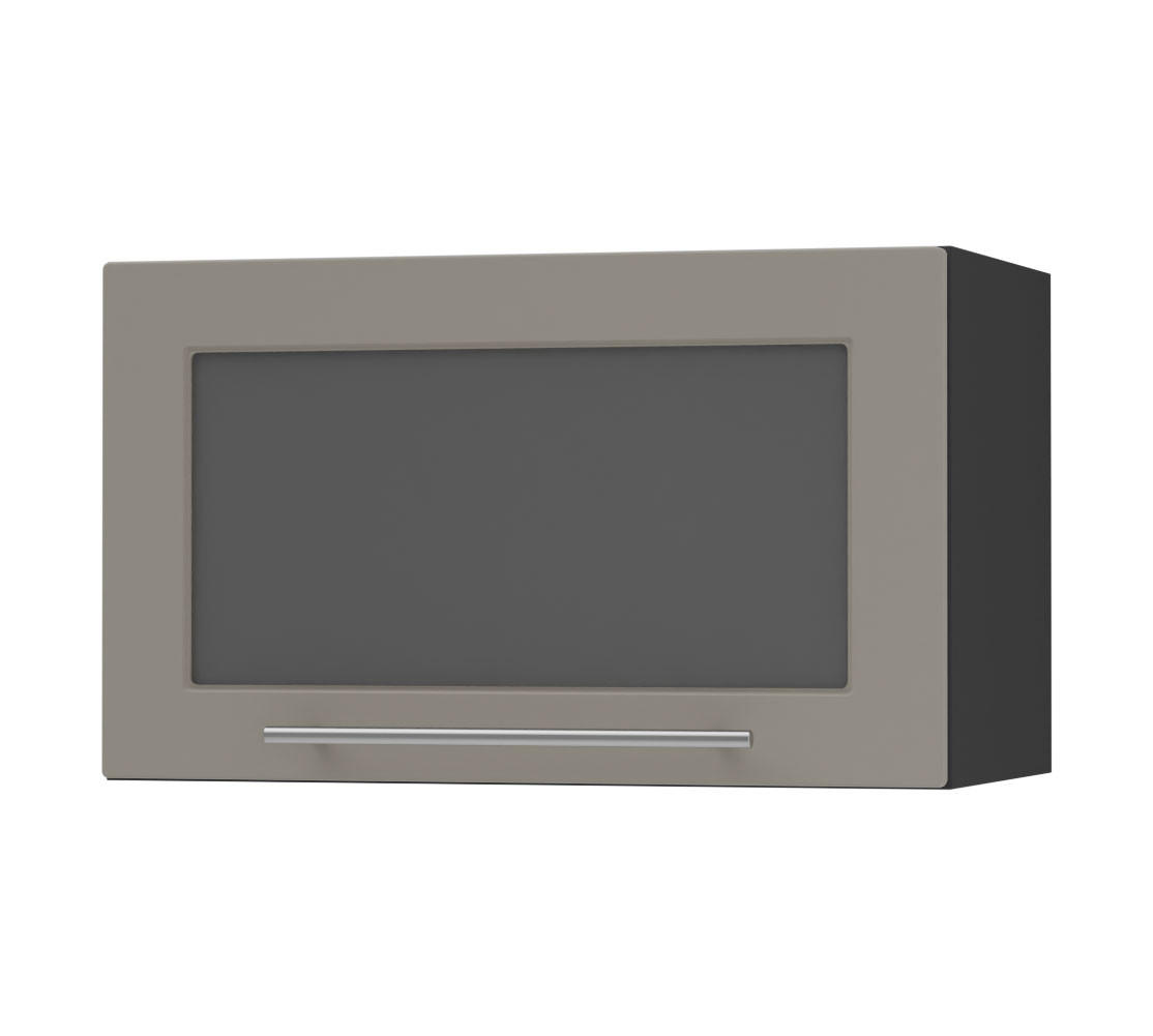 KLAPPHÄNGESCHRANK Kvantum W4BS/60-AV Beige Matt / Schwarz Matt 60 / 32,5 / 36cm - Beige/Schwarz, Holz/Holzwerkstoff (60/36/32.5cm) - Feldmann-Wohnen
