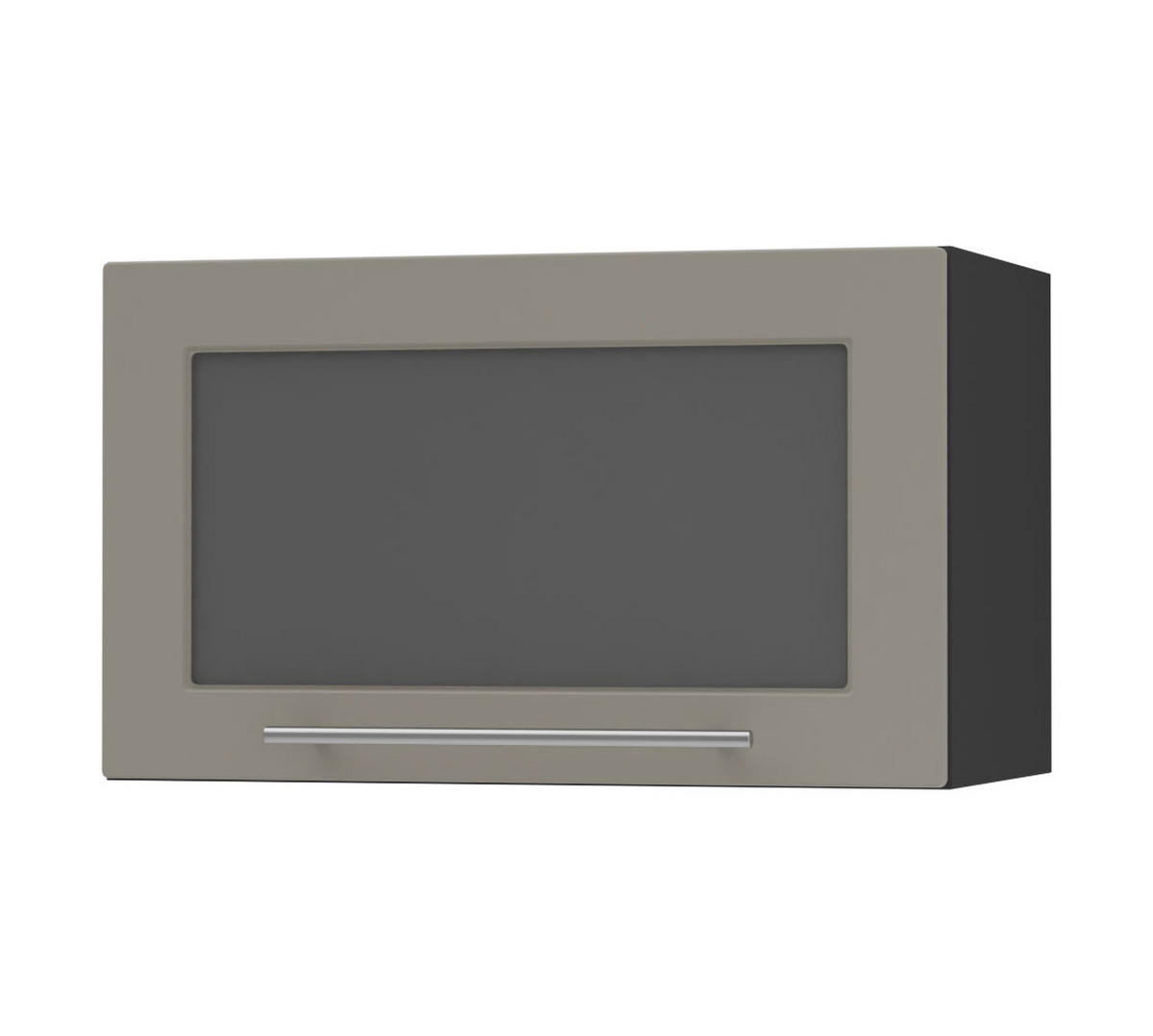 KLAPPHÄNGESCHRANK Kvantum W4BS/60 Beige Matt / Schwarz Matt 60 / 32,5 / 36cm - Beige/Schwarz, Holz/Holzwerkstoff (60/36/32.5cm) - Feldmann-Wohnen