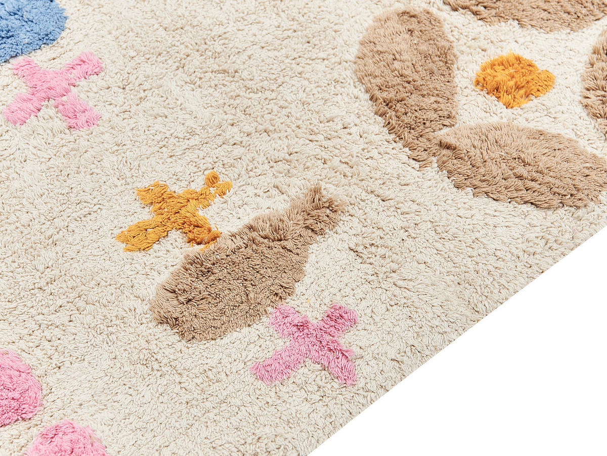 KURZFLOR-TEPPICH Daran 230/160 cm - Multicolor, Textil (160/230cm) - Beliani
