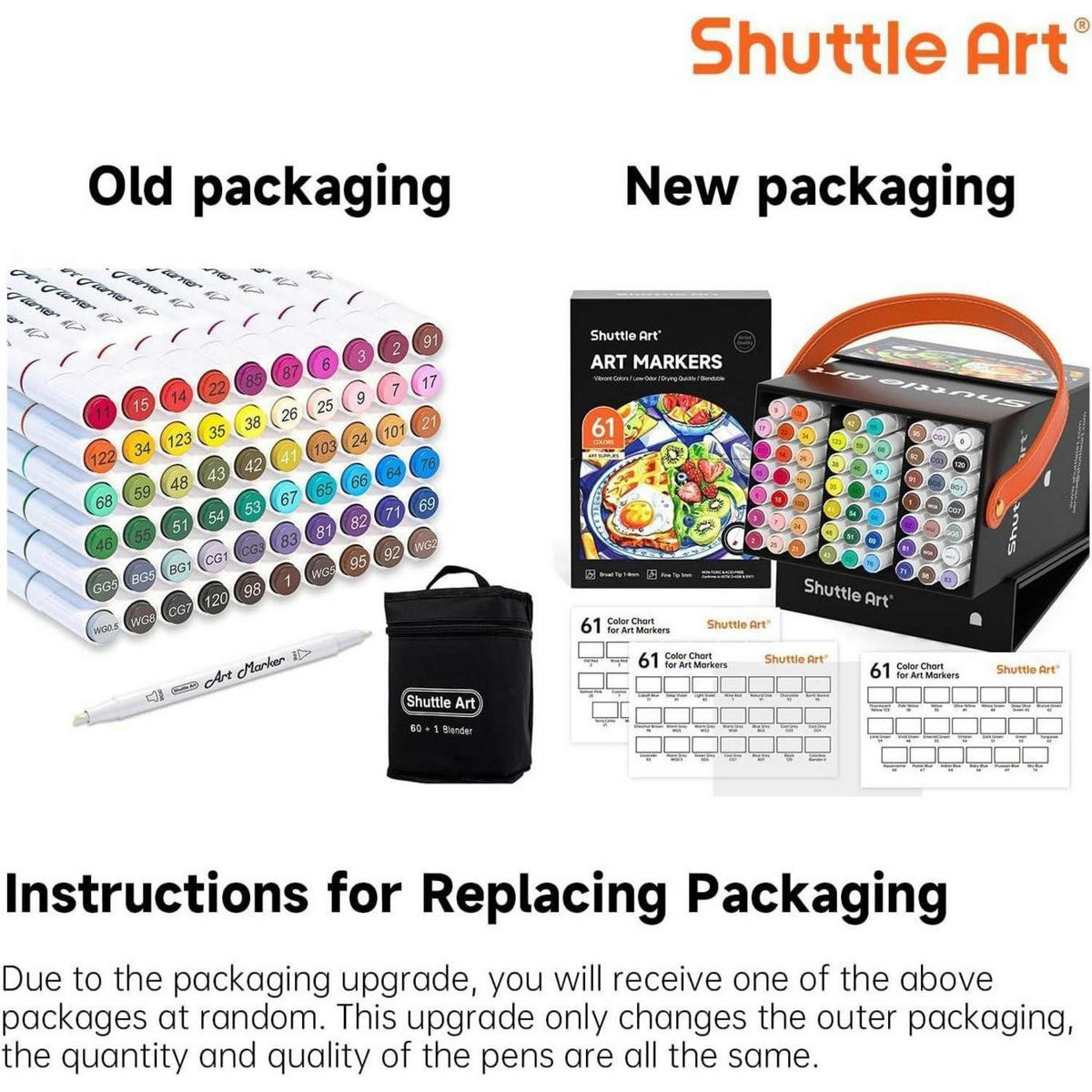 MARKER Set 61 Farben mit Blender - Multicolor, Kunststoff (10/10/15cm)