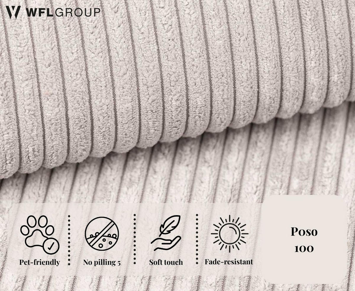 SCHLAFSOFA Diana mit Bettkasten, Creme 200/89/100 cm - Edelstahlfarben/Creme, Textil/Metall (200/89/100cm) - WFL GROUP