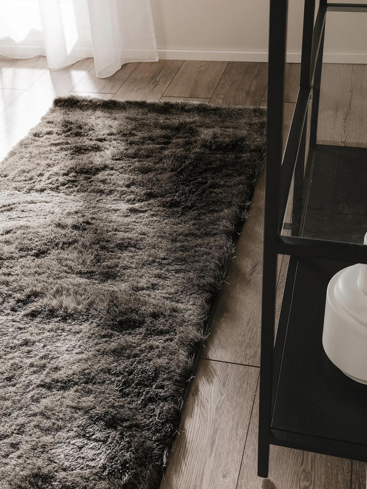HOCHFLORTEPPICH Whisper Grau 80x300 cm - Grau, Textil (80/300cm) - benuta Nest