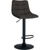 BARHOCKER Stoff dunkelgrau - Dunkelgrau/Schwarz, Textil/Metall (43/87/46.5cm) - CLP