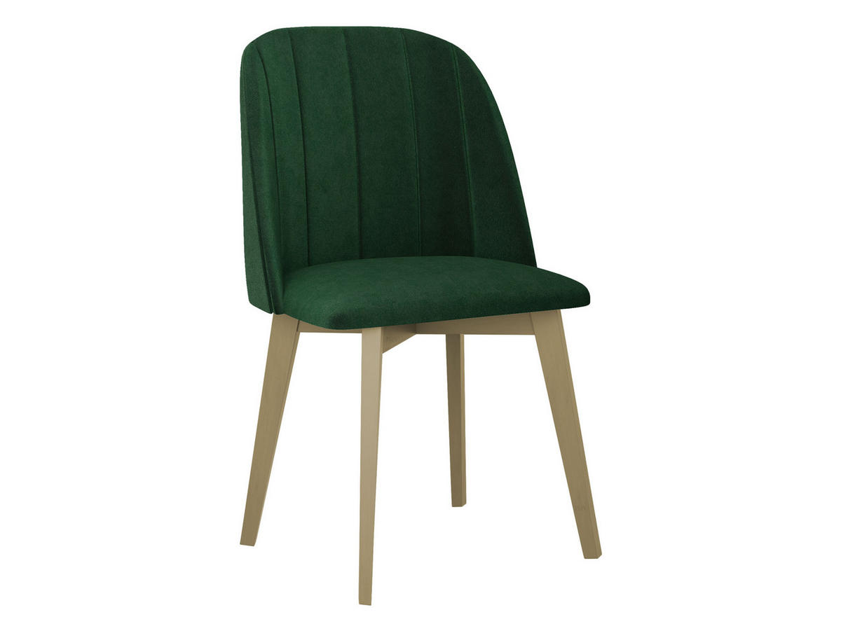 ESSZIMMERSTUHL Monti III Pik Gerade - Sonoma Eiche/Grün, Holz/Textil (48/83/55cm) - MIRJAN24