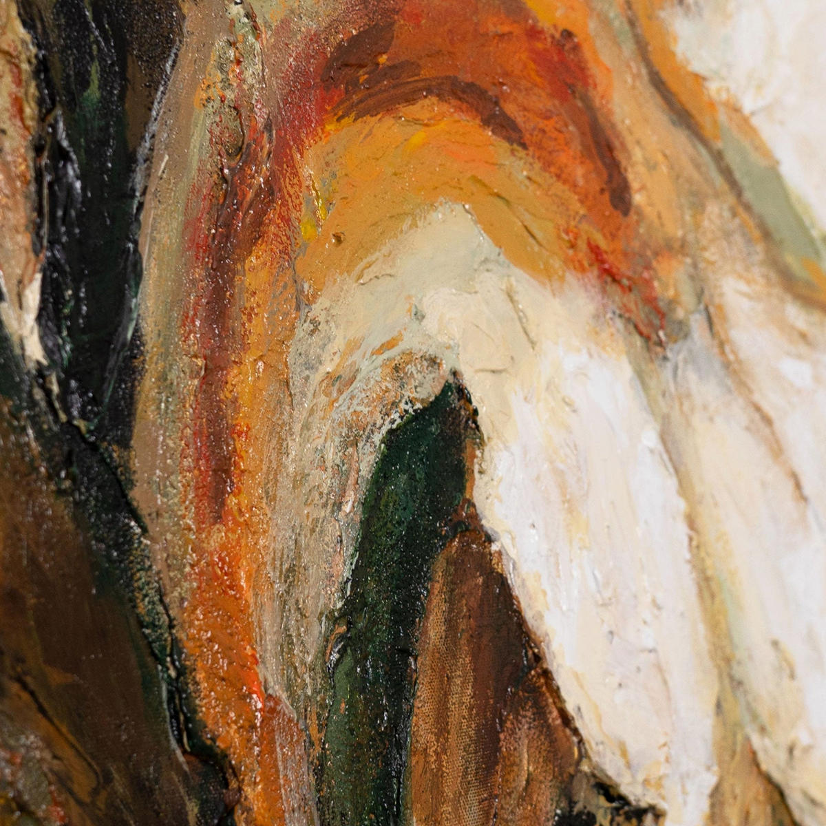 GEMÄLDE Warme Farben Schattenfugenrahmen Eichefarben 120x80 cm - Eichefarben, Holz (120/80cm) - YS-art gallery