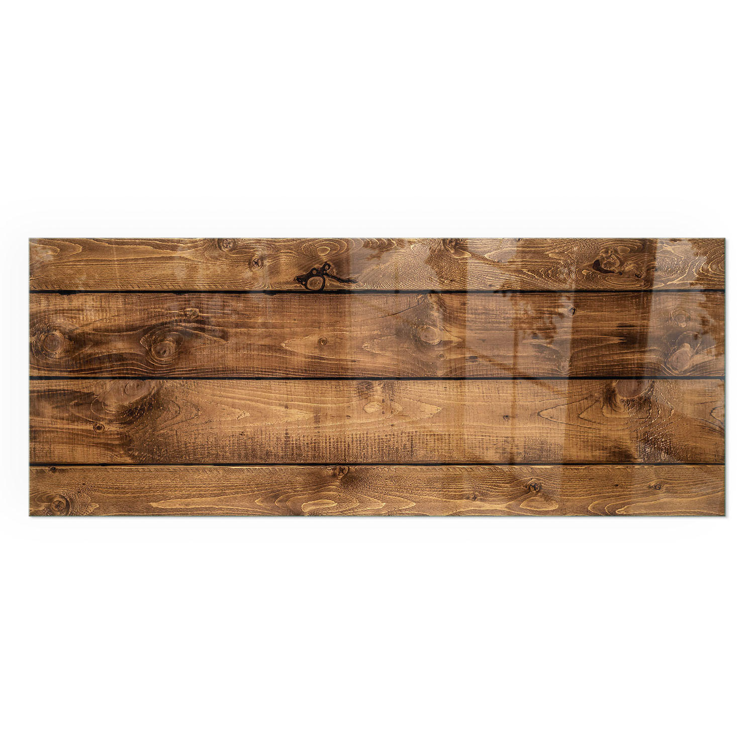 GLASPLATTE für Kamin 125x50 cm - Braun, Glas (125/50/0.4cm) - TULUP