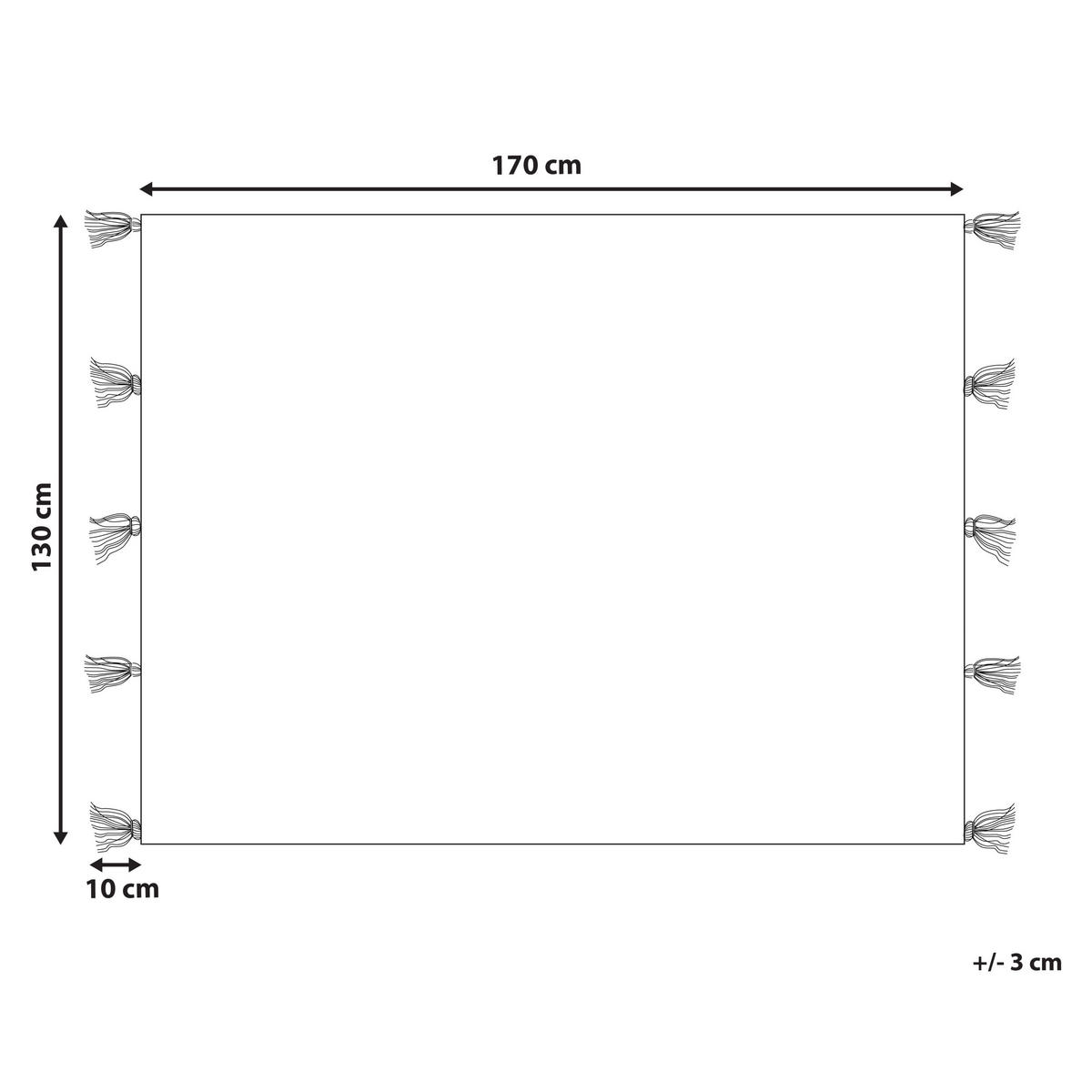 DECKE Cremeweiß Yarseli 130/170 cm - Ecru, Naturmaterialen/Textil (130/170cm) - Beliani