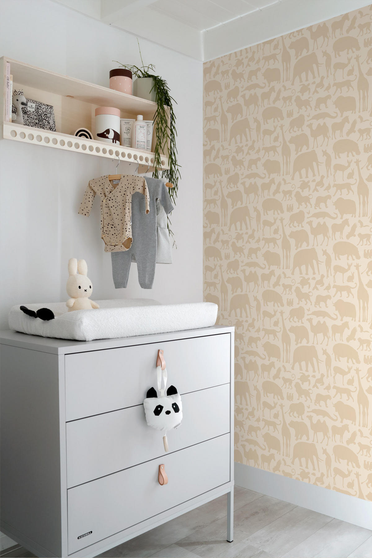 TAPETE Tiere 53 cm x 10.05 m - Beige, Papier (53/0.1cm) - ESTAhome