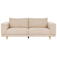 3-SITZER-SOFA Cord Beige Nivala - Beige, Textil (220/76/84cm) - Beliani