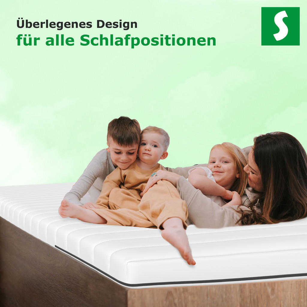 Thumbnail - Schlaftroll Kaltschaum-Topper, Weiß, Textil, 1-Sitzer, Rechteckig, 120x190 cm, Oeko-Tex® Standard 100, wendbar, antibakt...