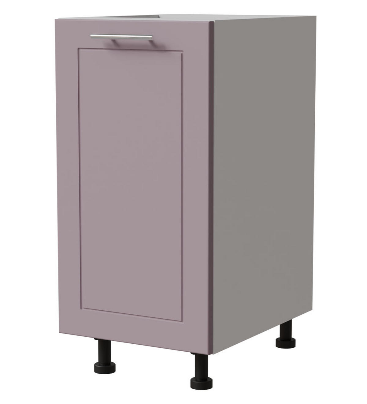 UNTERSCHRANK Bari D1D/40 Weiß / RAL 4009 pastellviolett 40 / 50 / 82cm - Violett/Weiß, Holz/Holzwerkstoff (40/82/50cm) - Feldmann-Wohnen