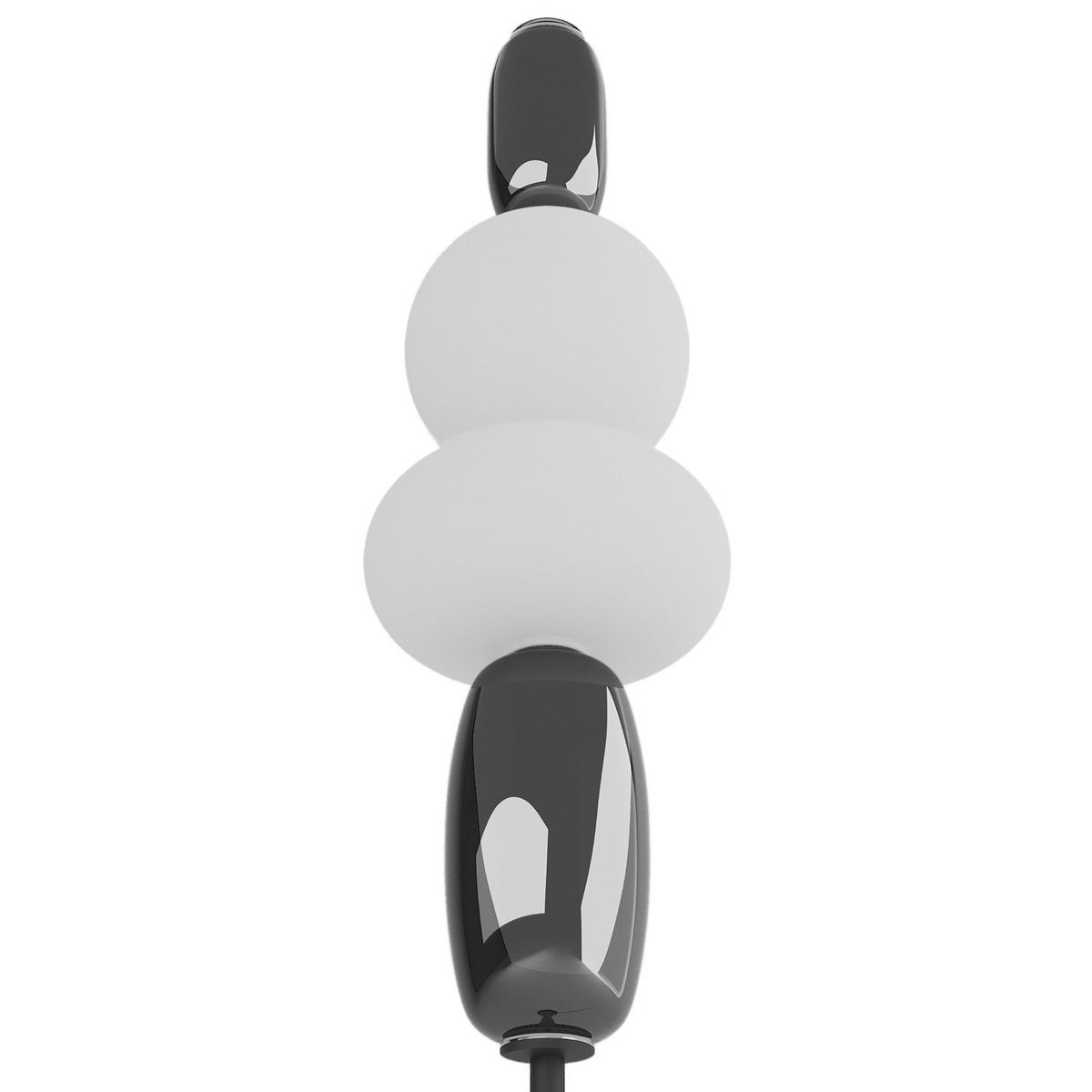 STEHLEUCHTE - Glas / Eisen - Schwarz/Weiß, Glas/Metall (25/25/160cm) - home24