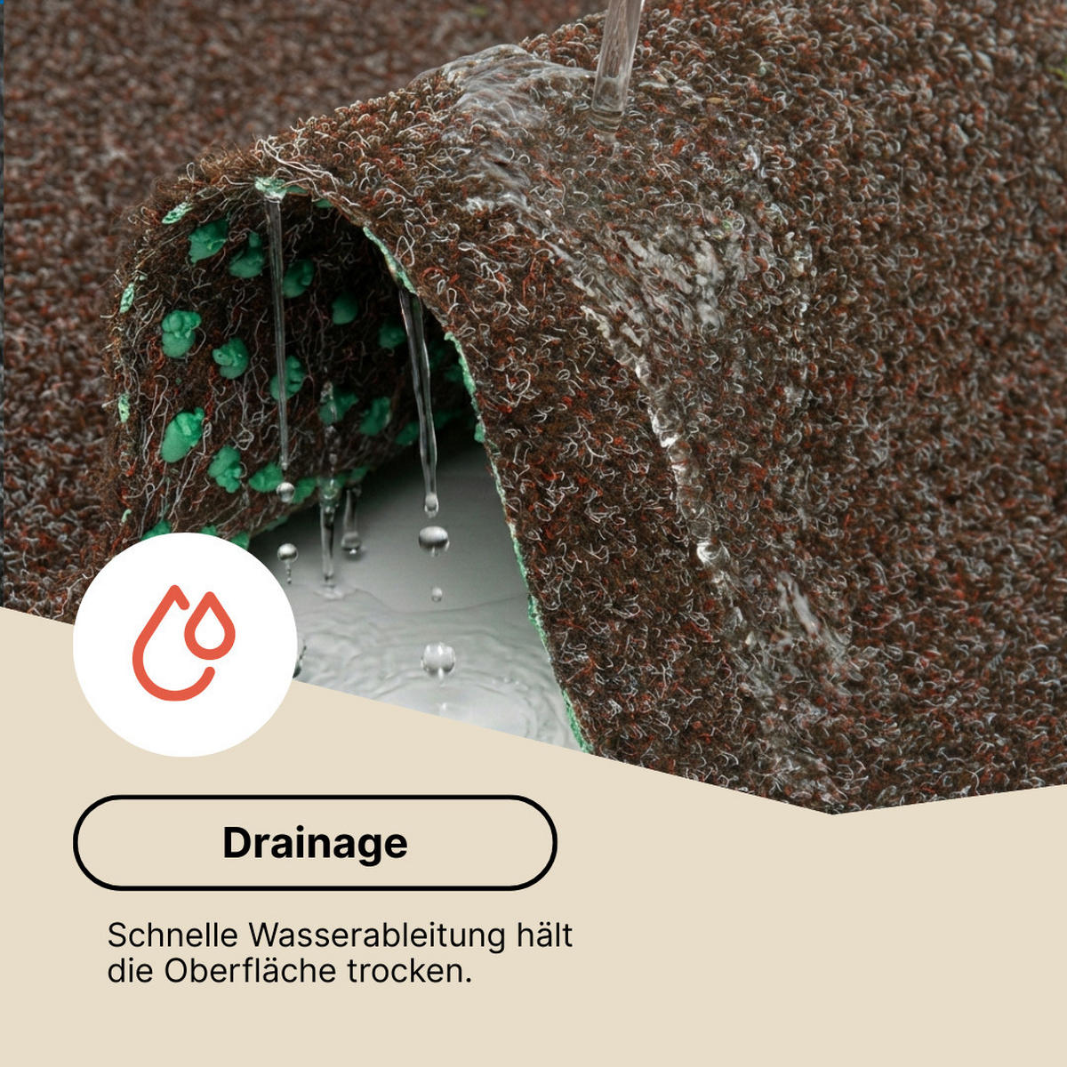 KUNSTRASEN Magic Forest 6,5 mm – Rasenteppich für Balkon, Terrasse & Garten, wetterfest 100/850 cm - Braun, Textil (100/850cm) - Tapiso