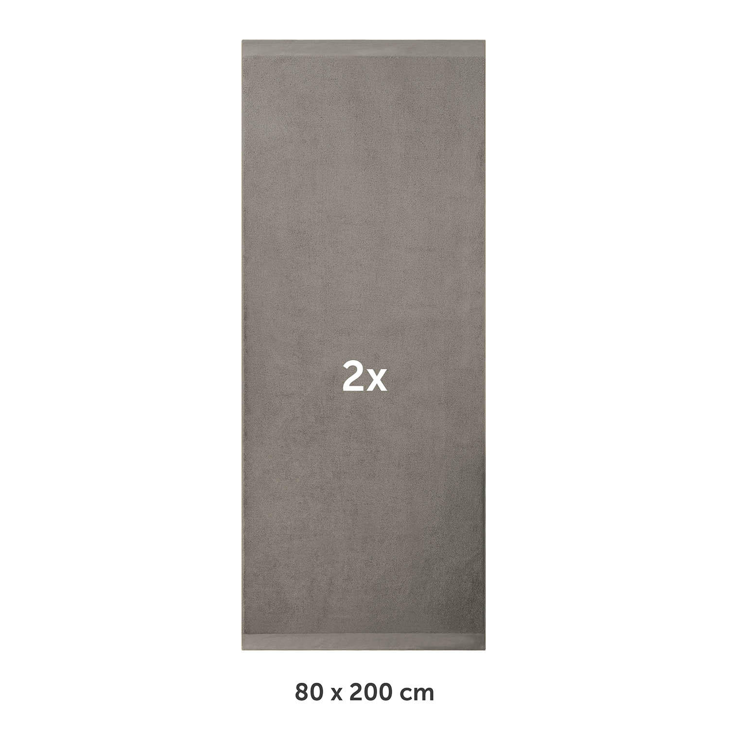 Thumbnail - Blumtal Saunatuch, Grau, Textil, 80x200 cm, Oeko-Tex® Standard 100, Freizeit, Wellness, Saunatücher