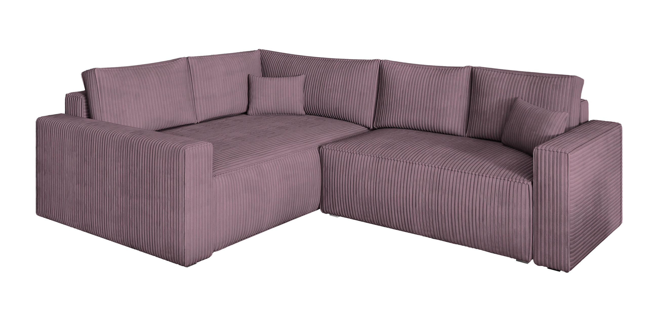 ROHOVÁ SEDAČKA ERONIS šeříková - šedá/šeříková, dřevo/textil (265/194cm) - MASSENO