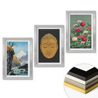 WANDBILDER 3er Set - 20x30 cm Silberner Rahmen - Japanische Natur, Japandi-Kultur - Silberfarben, Kunststoff (20/30cm) - ArtPrintCave