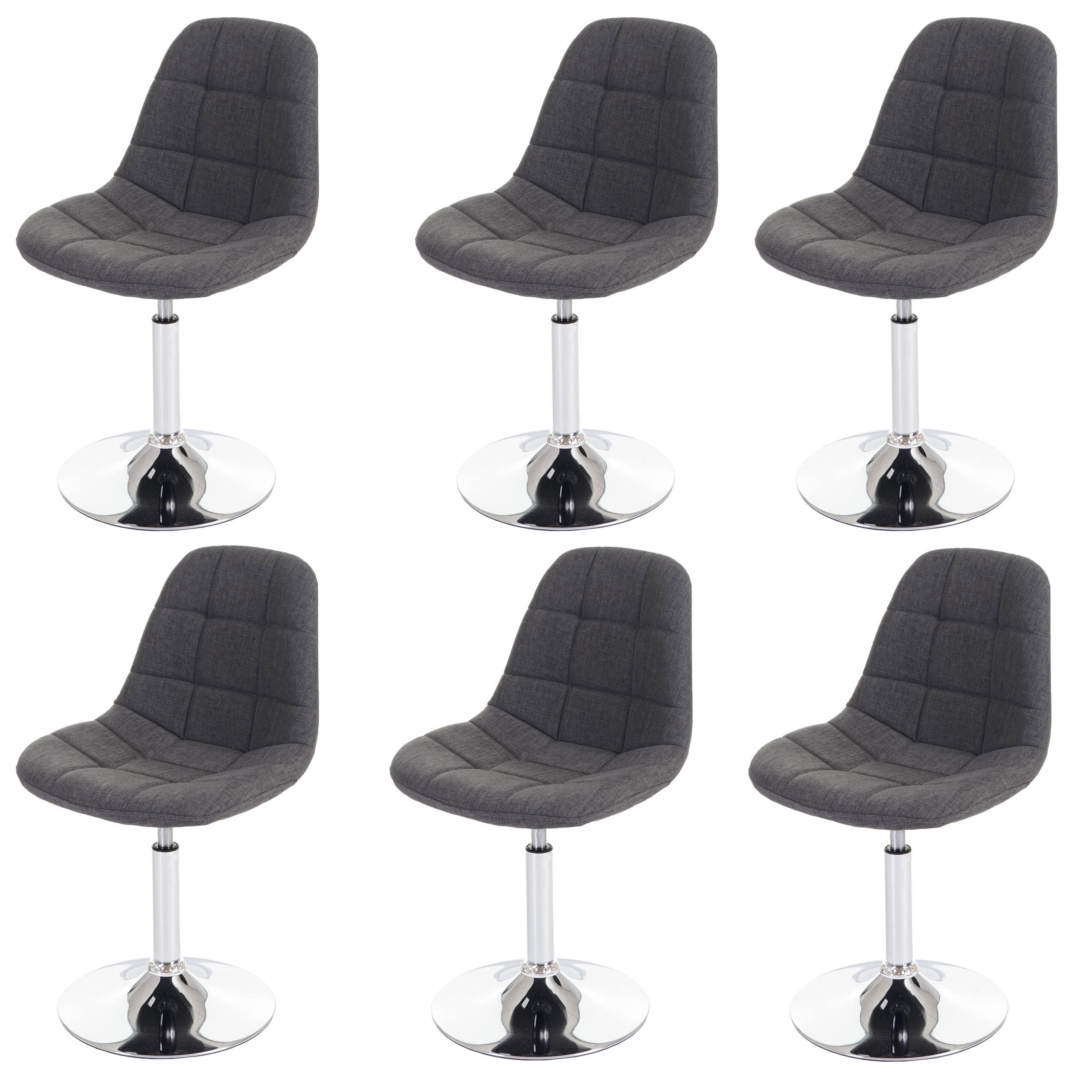 ESSZIMMERSTUHL Hellgrau 6er-Set - Hellgrau, Textil (47/84/50cm) - MCW