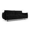 3-SITZER SOFA mit Schlaffunktion Samt Stoff Schwarz - Schwarz, Textil/Metall (230/86/105cm) - Makamii