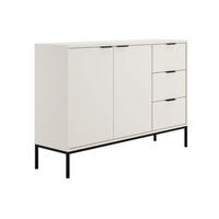 KOMODA Seattle Črno-belo - bela, leseni material (150/100.4/40cm) - Petits-meubles