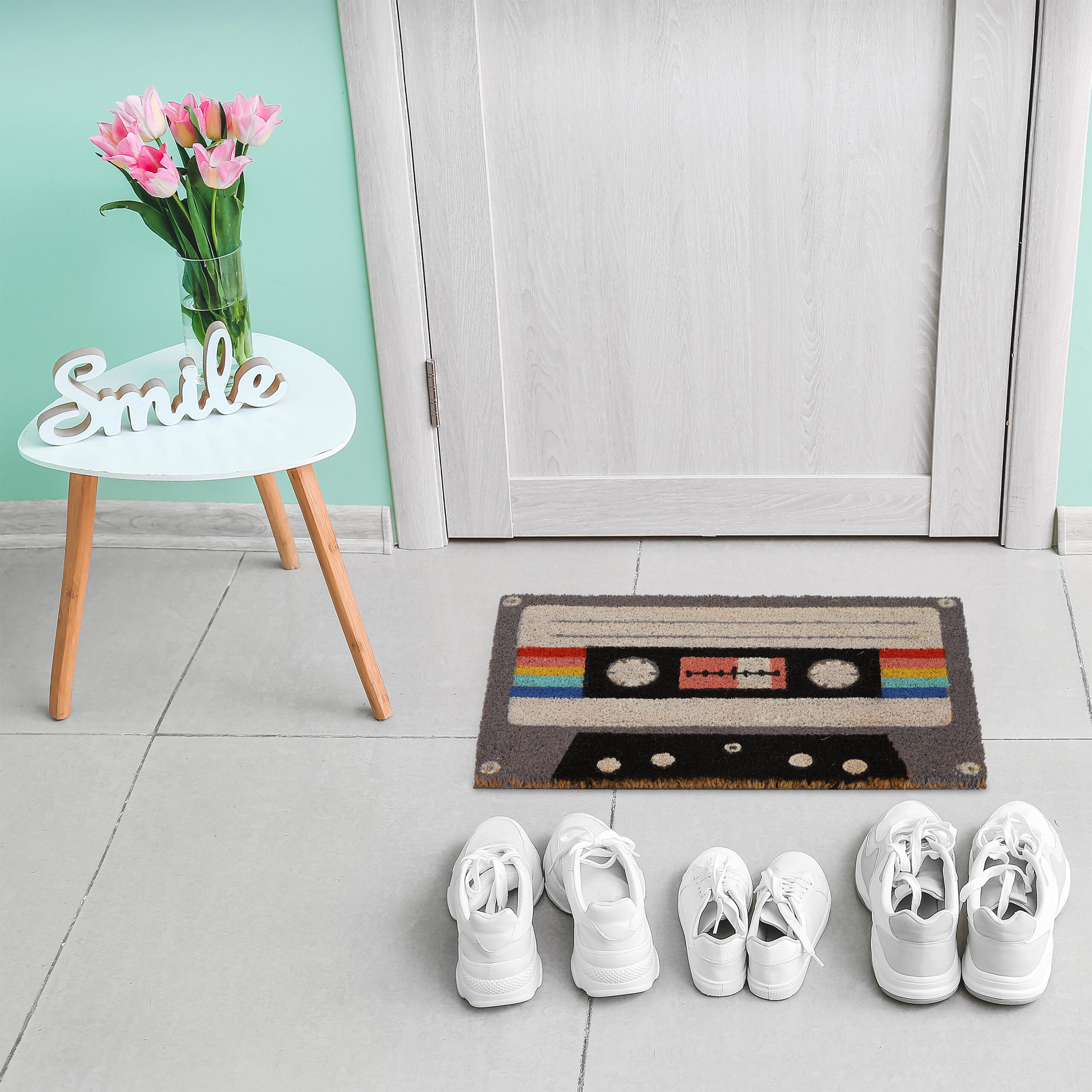 FUSSMATTE - Multicolor, Kunststoff/Textil (60/40cm) - Relaxdays