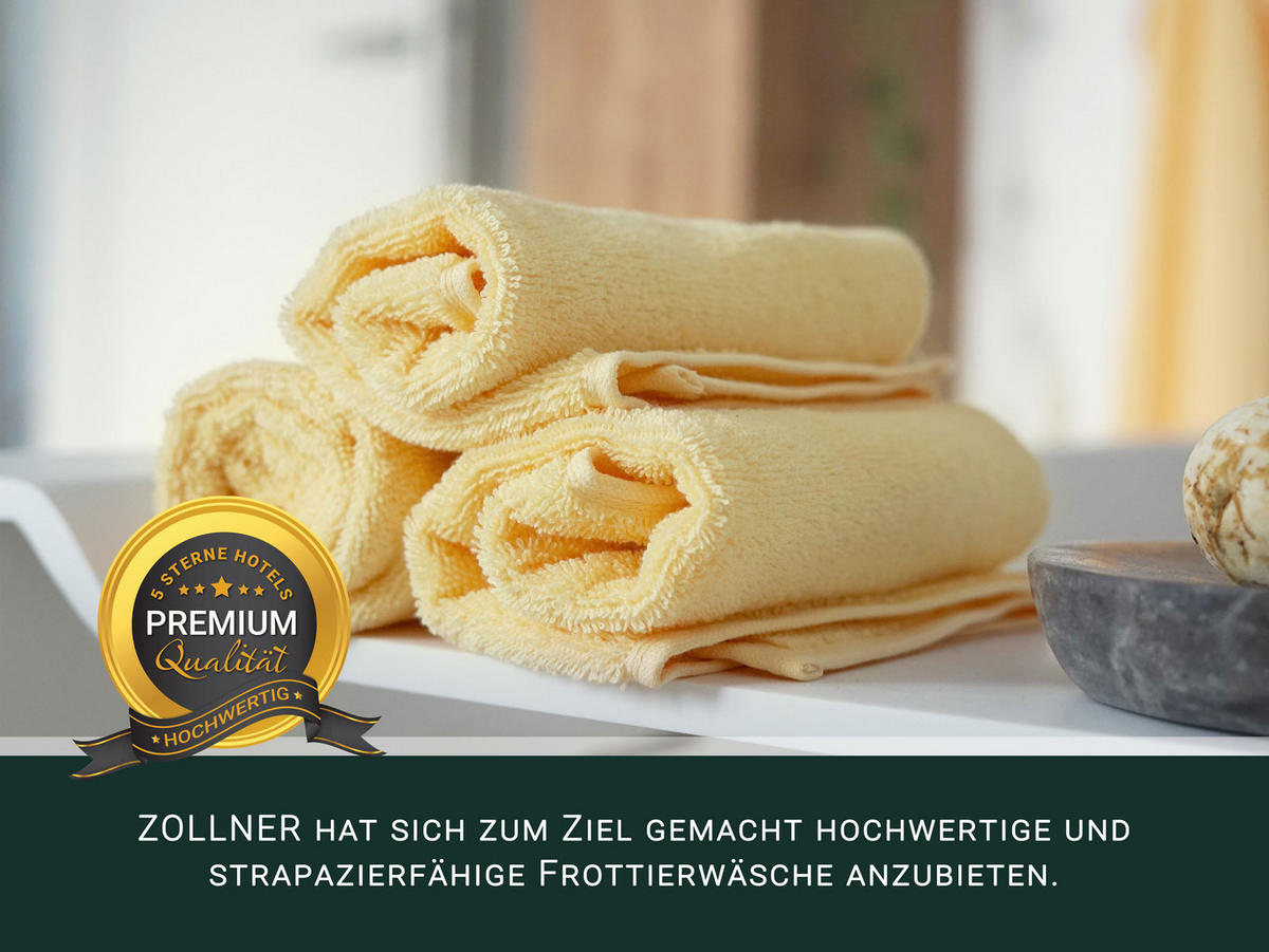 GÄSTETÜCHER, 10er-Set, 30x50 cm, 100% Baumwolle, Gelb - Gelb, Textil (30/50cm) - Zollner