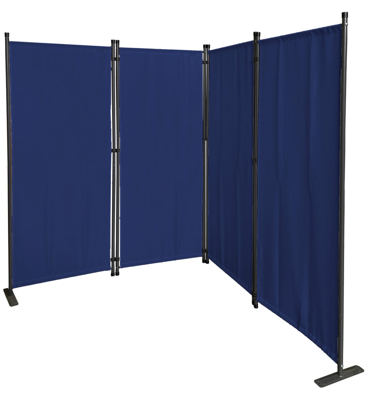 PARAVENT 2 Stück 4-tlg. 220x165 cm Blau - Blau, Metall (220/170cm) - QUICK STAR
