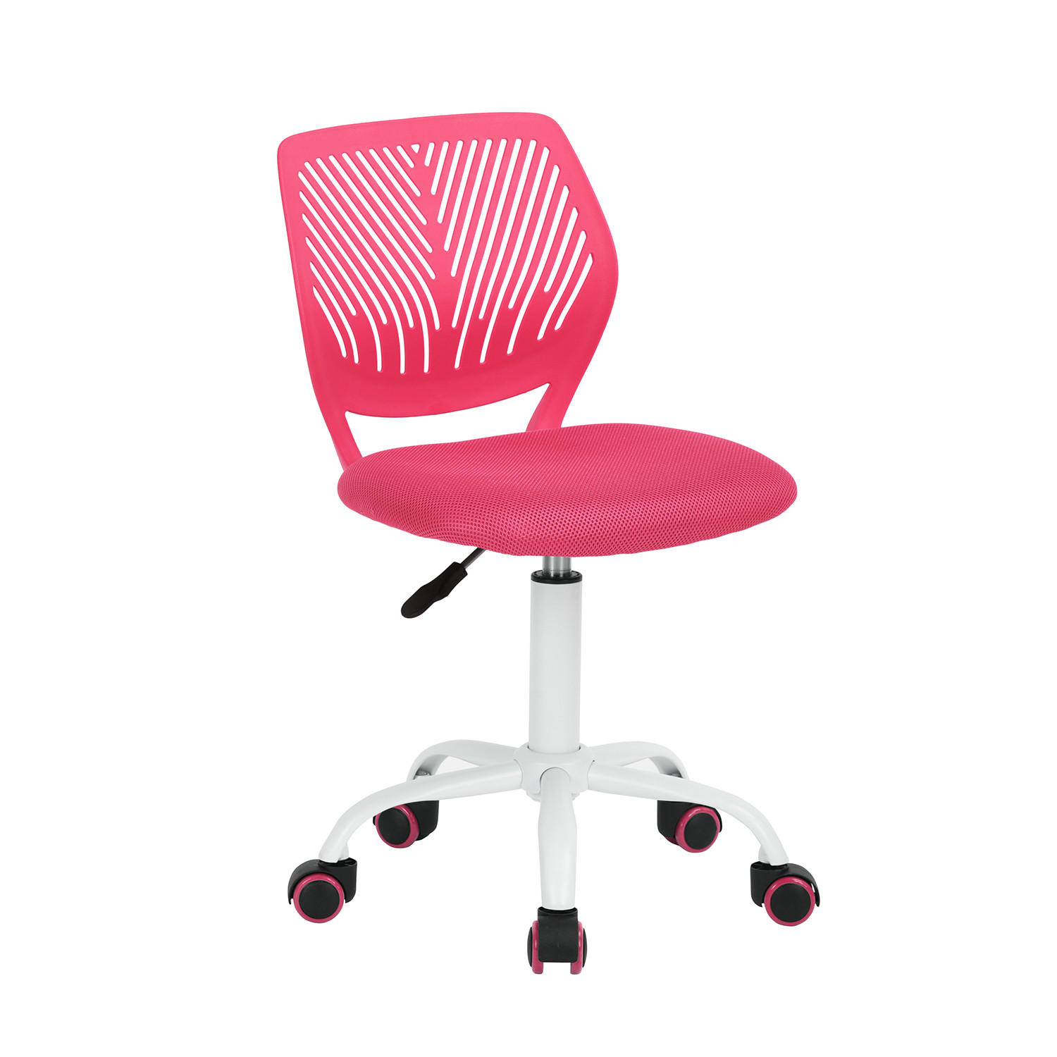 DREHSTUHL Rosa - Pink/Weiß, Metall (38/85/39cm) - Urban Meuble