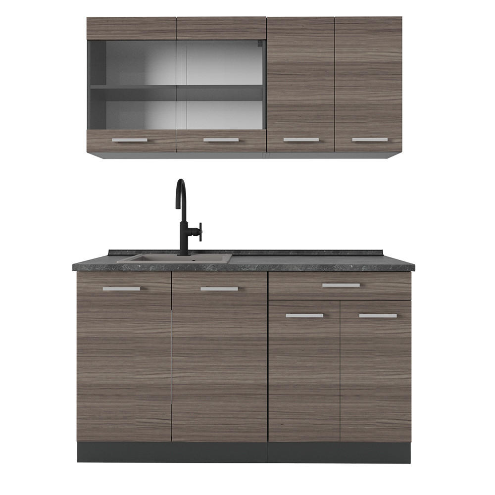 Anthrazit/Grau, Holzwerkstoff (140/81.6/60cm) - Vicco