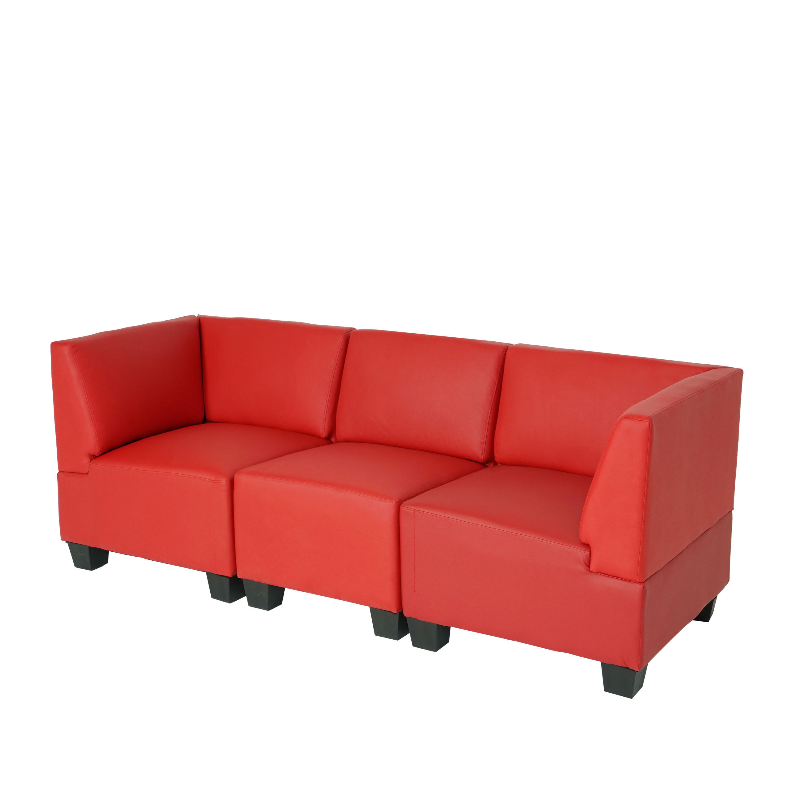 MODULAR 3-SITZER SOFA Rot - Rot, Textil (197/76/72cm) - MCW
