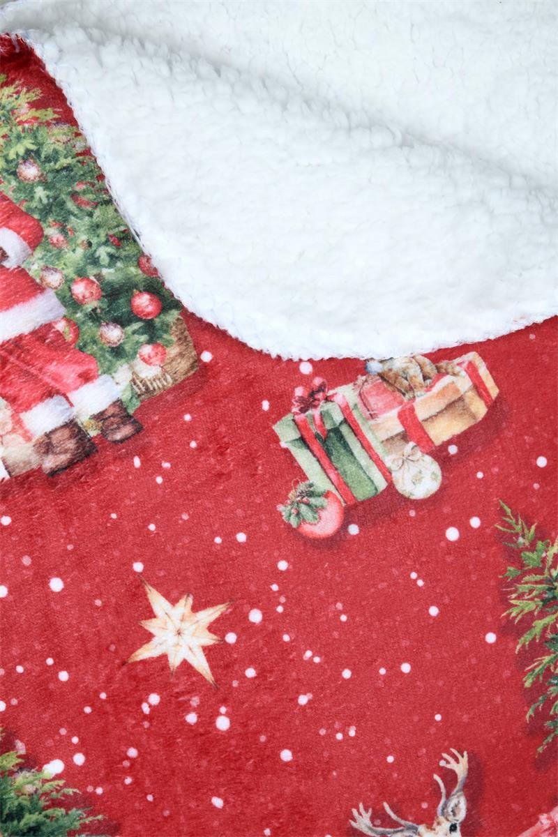 WEIHNACHTSDECKE Noel 130/160 cm - Rot, Textil (160/130cm)