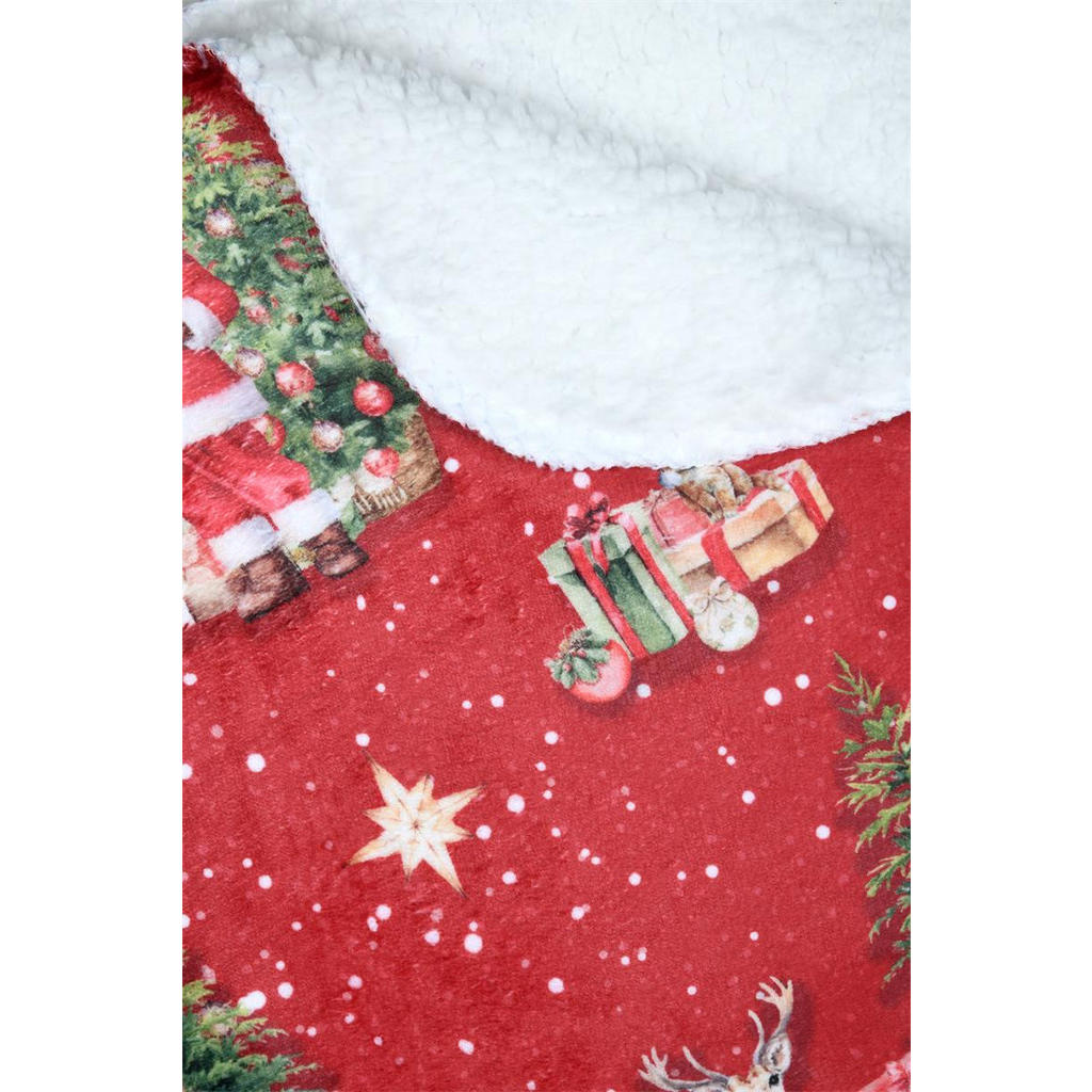 Thumbnail - Weihnachtsdecke, Rot, Textil, 160x130 cm, Wohntextilien, Decken, Kuscheldecken