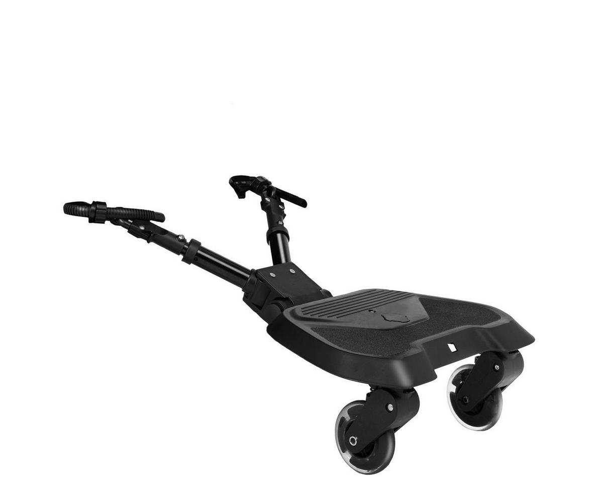 KINDERWAGENZUBEHÖR Trittbrett Ally schwarz 360° drehbar, universell passend, Kinderwagen, Stoßdämpfer, rutschfest - Schwarz, Kunststoff (41/18/63cm) - Kikka boo