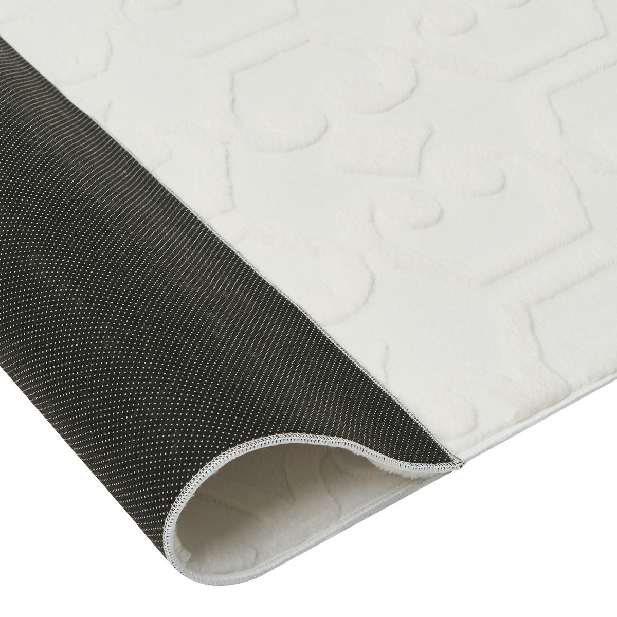 KOBEREC Krémově bílý 80/300 cm Gannett - bílá/krémová, textil (80/300cm) - Beliani