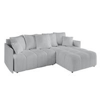 ECKSOFA Ottomane rechts LONLI-L 251x189x68 Grau Cord - Grau, Holzwerkstoff/Kunststoff (189/251cm) - ALTDECOR