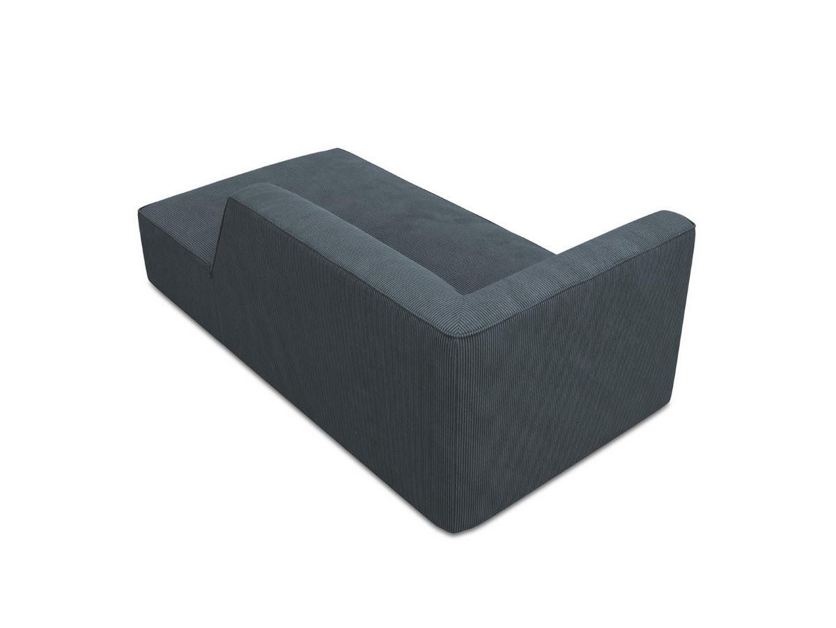 CHAISELONGUE rechts Ruby aus Cord blau - Blau, Textil (93/69/180cm) - Micadoni