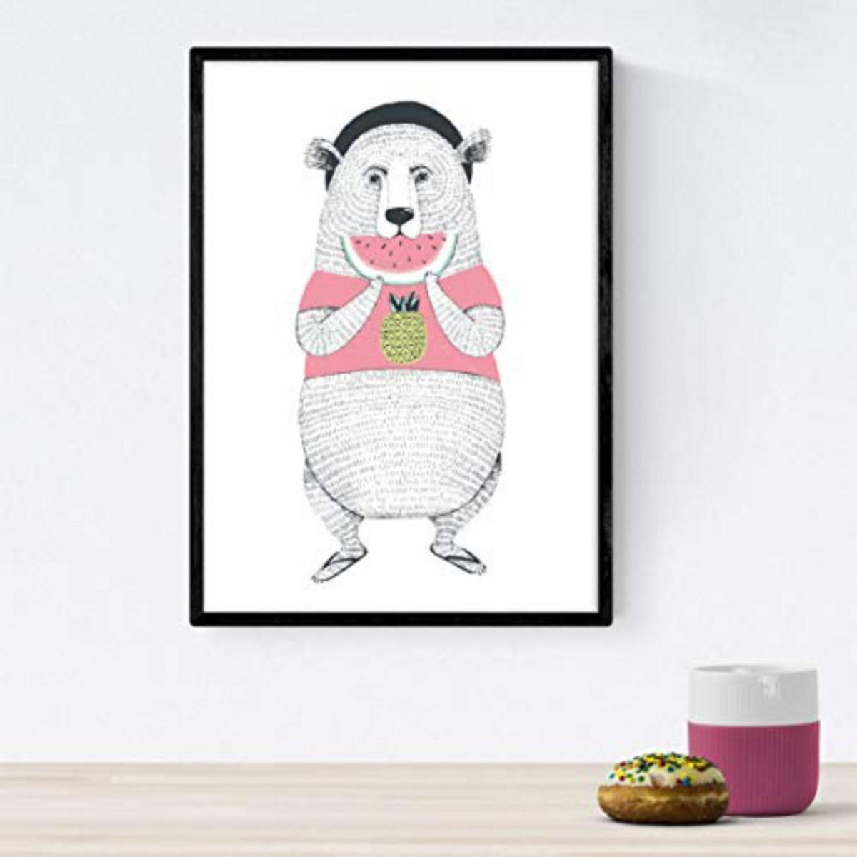 POSTER Set mit 4 Moderne skandinavische Tiere A4 Rahmenlos - Klar, Papier (29.7/3cm) - Nacnic