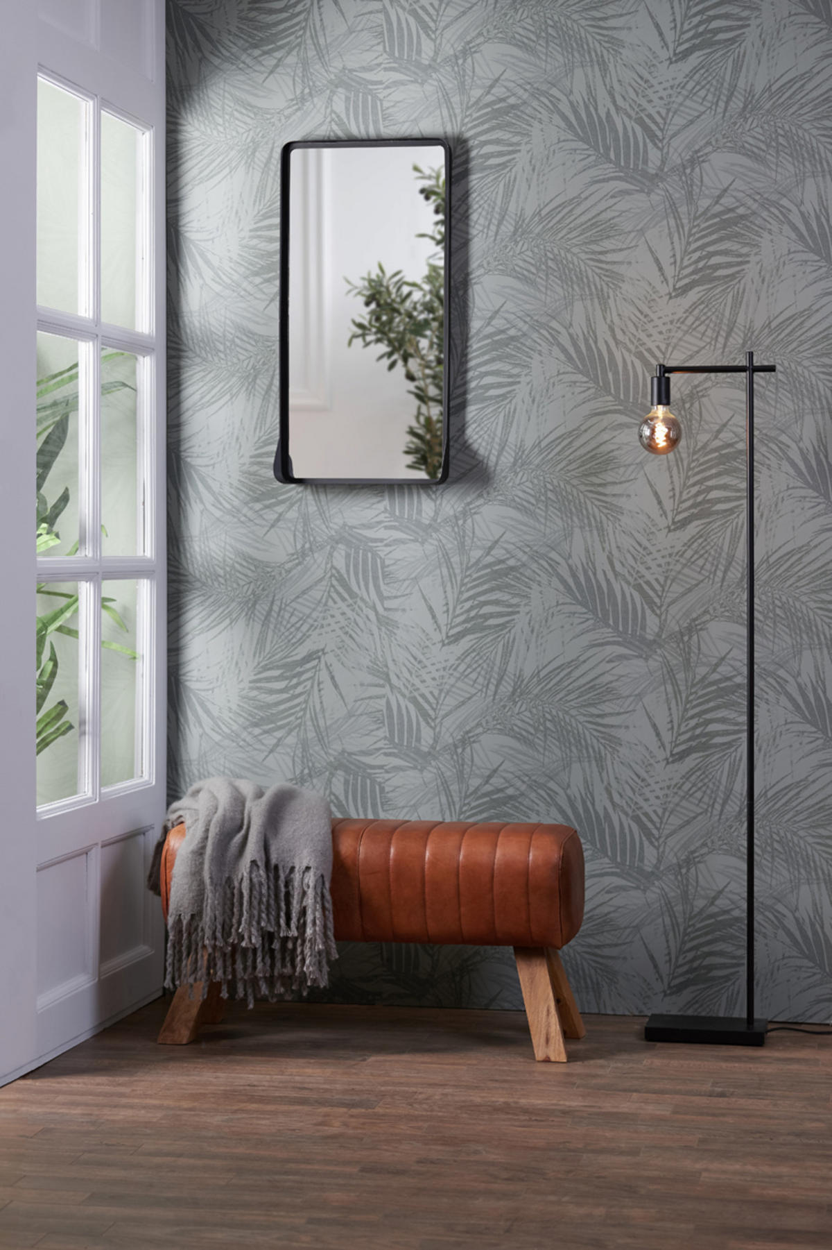 BANK Ramy Braun 90/31/46 cm - Braun, Leder (31/46/90cm) - Light & Living