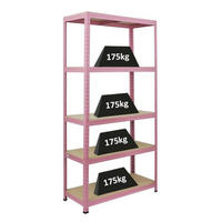 SCHWERLASTREGAL Pink Lady 180x90x40cm Fachlast 175 kg 5 Ebenen Pink - Pink, Metall (90/180/40cm) - PROREGAL
