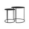 BEISTELLTISCH Duarte Schwarz Ø50/52 cm 2er-Set - Schwarz, Metall (50/50/52cm) - Light & Living