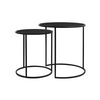BEISTELLTISCH Duarte Schwarz Ø50/52 cm 2er-Set - Schwarz, Metall (50/50/52cm) - Light & Living