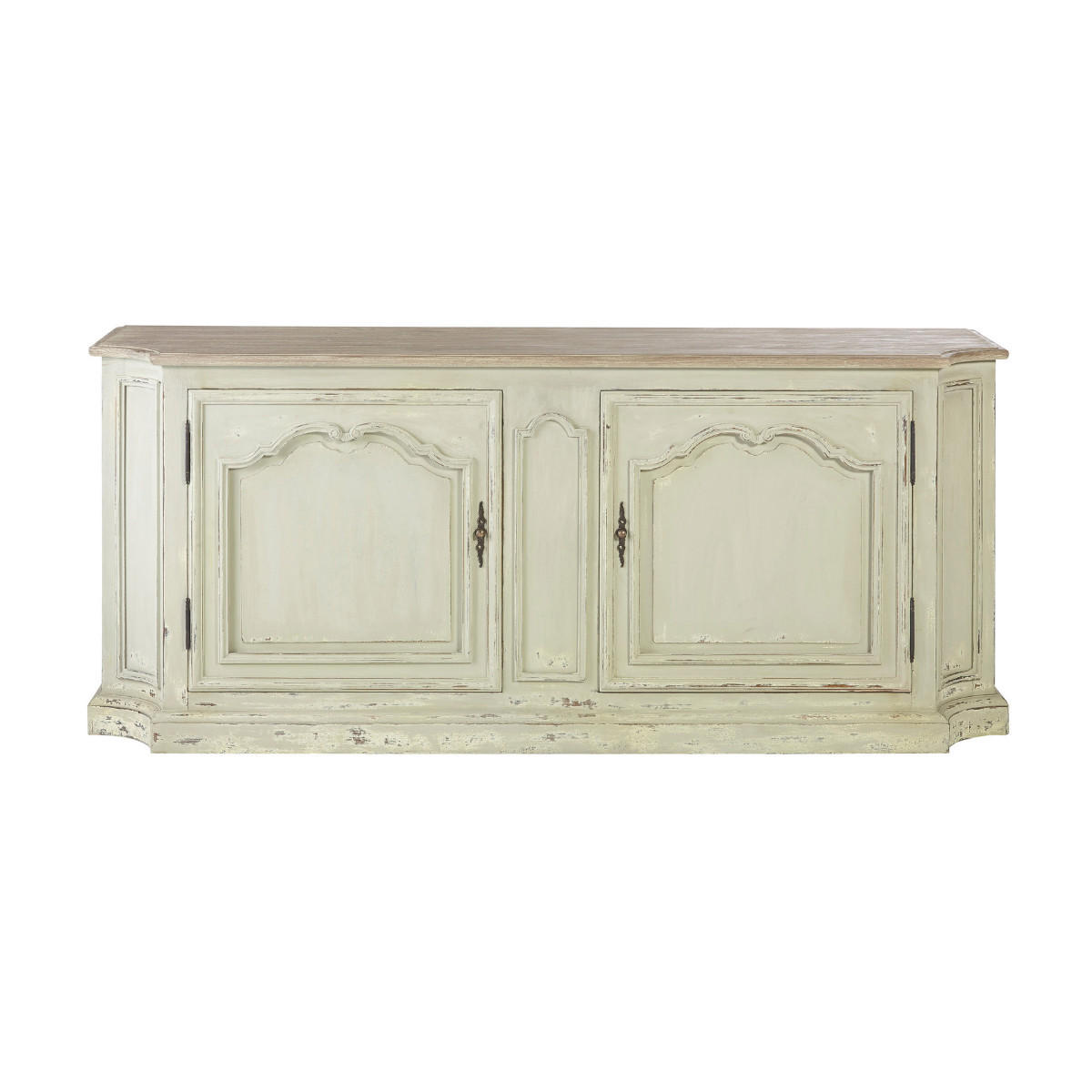 SIDEBOARD aus patiniertem Massivkiefernholz L195 cm - JOSEPHINE - Eschefarben, Holz (55/85/60cm) - Signature