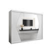 SCHWEBETÜRENSCHRANK 200/250/62 3-türig - Silberfarben/Weiß, Holz/Kunststoff (250/200/62cm) - MÖBEL KRYSPOL