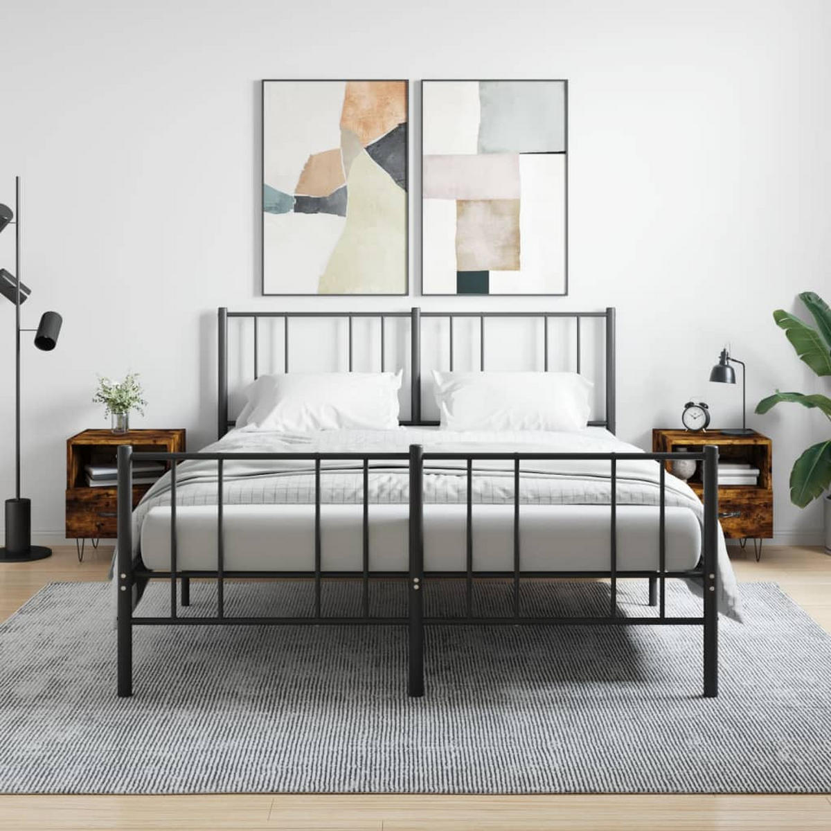 NACHTTISCH Riso 2er-Set Räuchereiche 40x35x47,5 cm - Braun, Holz (40/47.5/35cm) - DELUKE