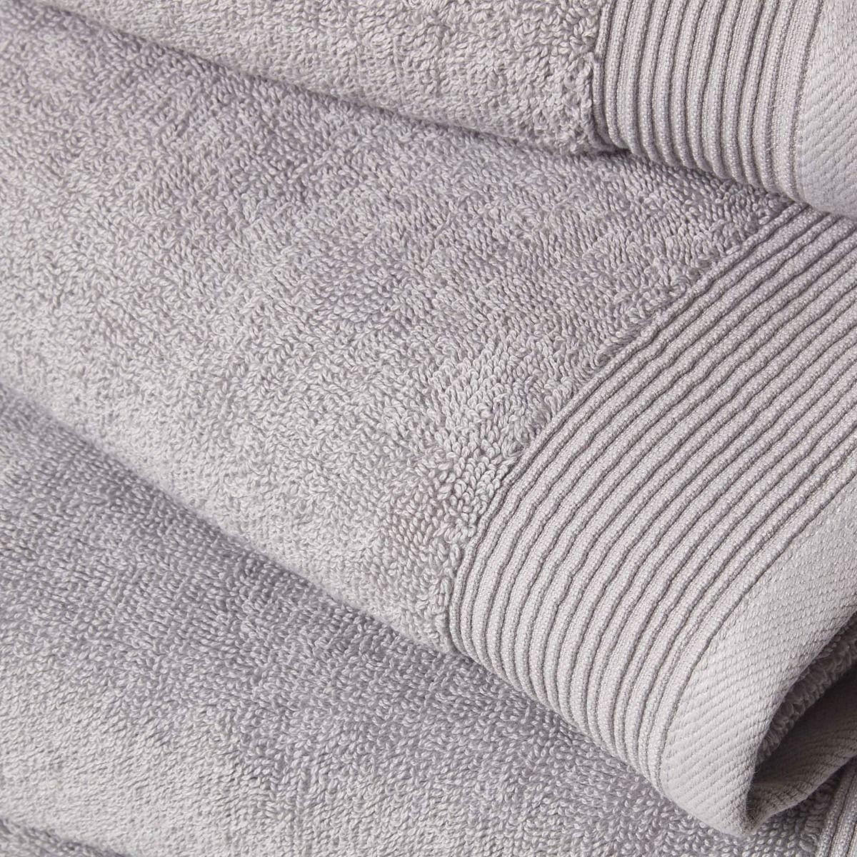 SEIFTUCH Excellence 2er-Set hellgrau 30/30 cm - Hellgrau, Textil (30/30cm) - Homescapes