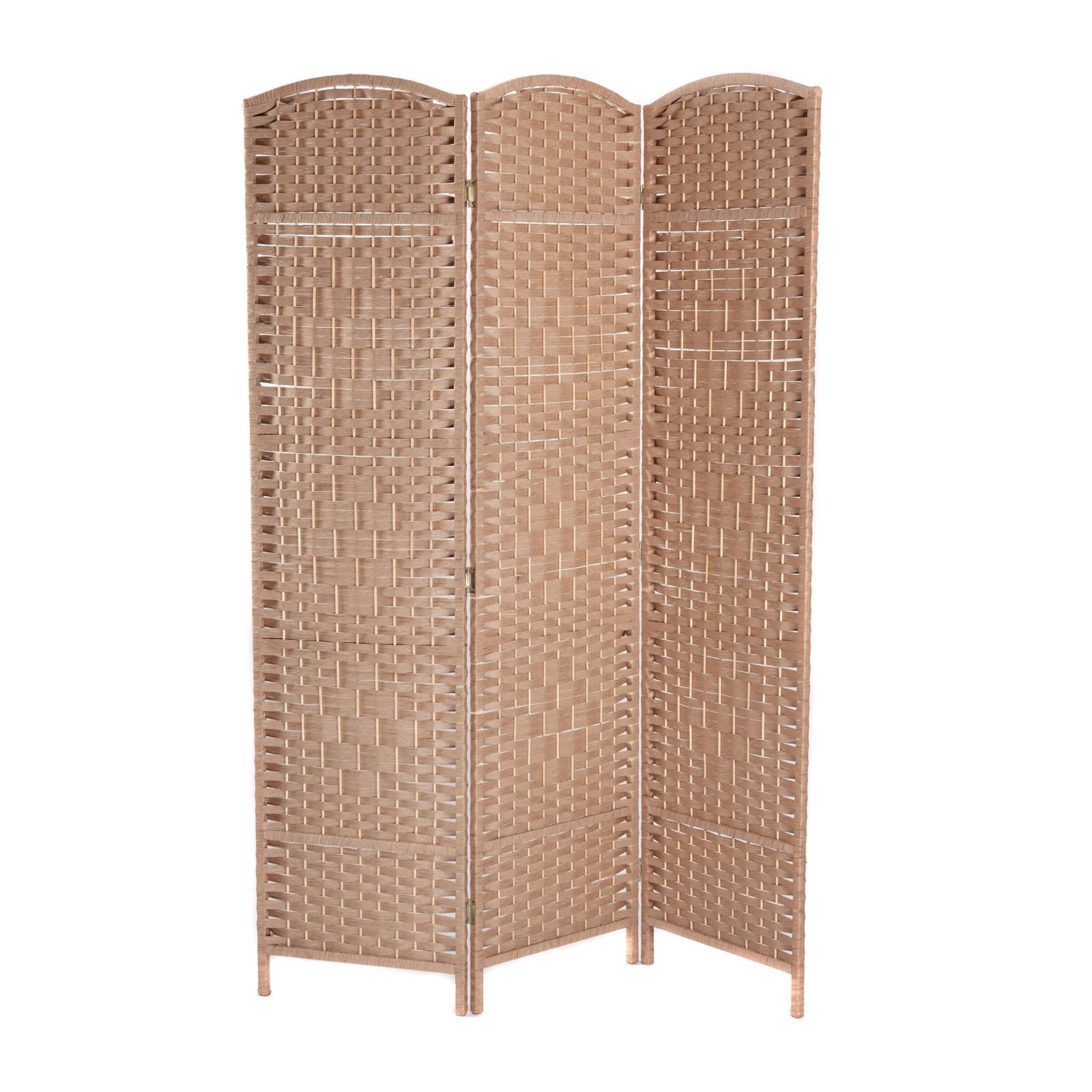 RAUMTEILER Quinn 3-tlg. 166x121 cm, Rattan-Look natur - Naturfarben, Holz (121/168/2cm) - CREEDWOOD