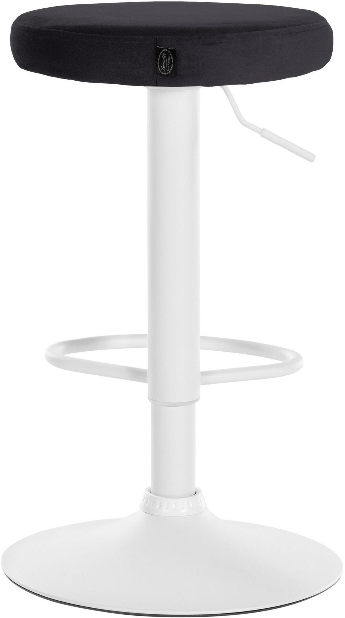 BARHOCKER 2er Set Samt schwarz - Schwarz, Textil/Metall (38.5/60/38.5cm) - CLP